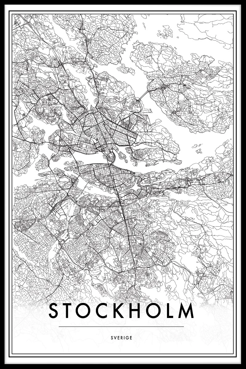 Stockholm Map juliste