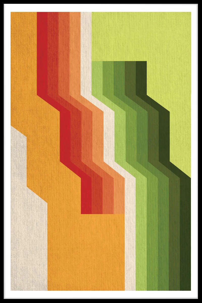 Retro Line Art juliste