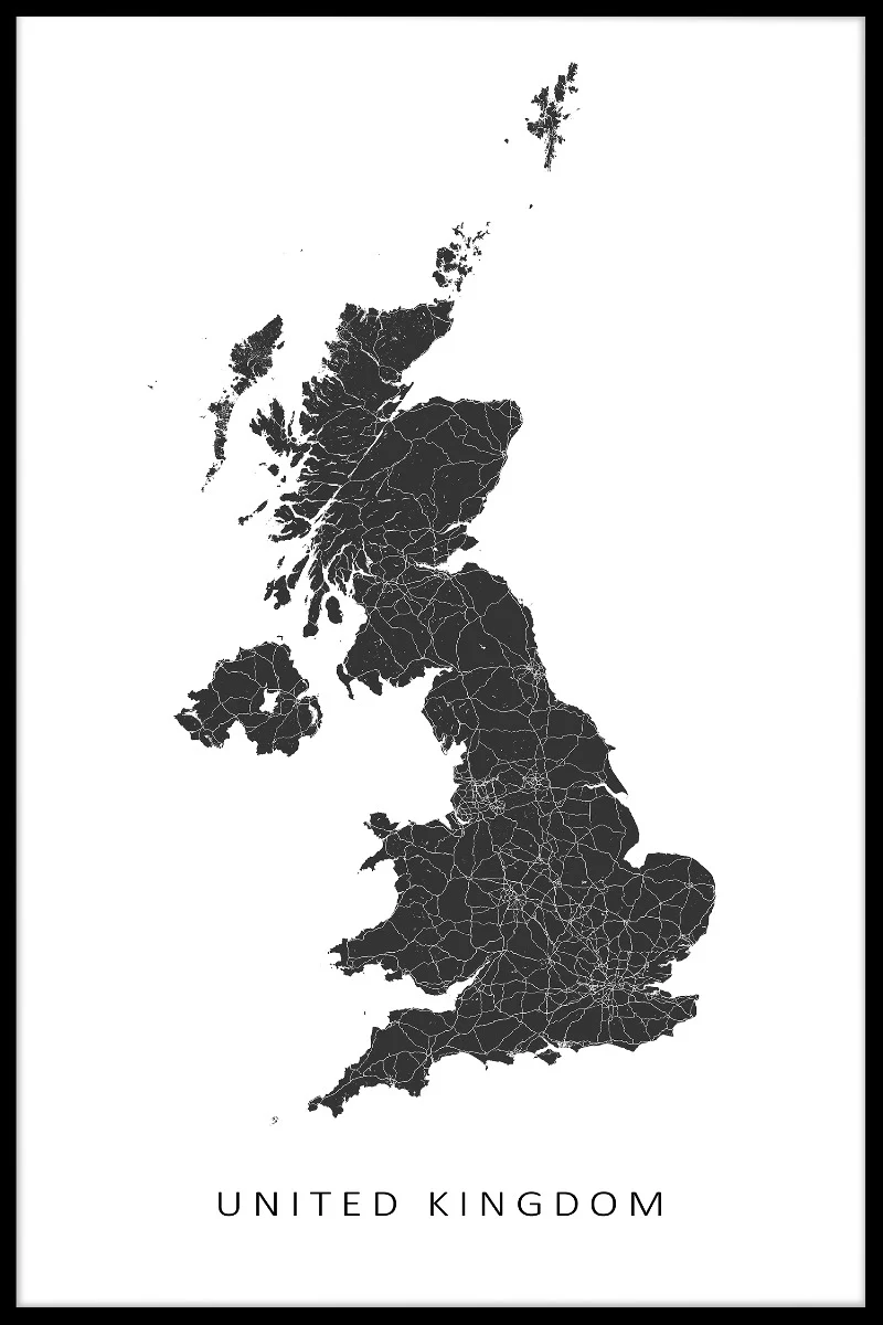 United Kingdom Map juliste