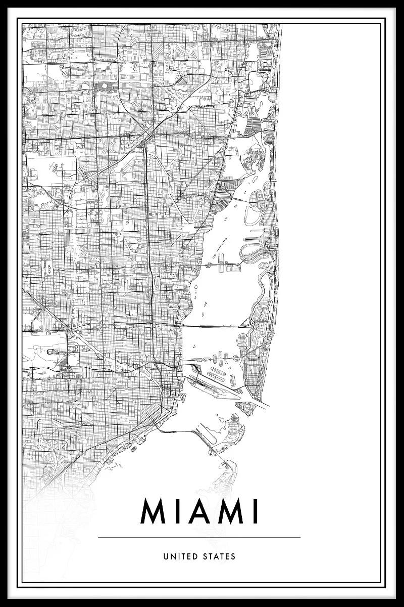 Miami Map juliste