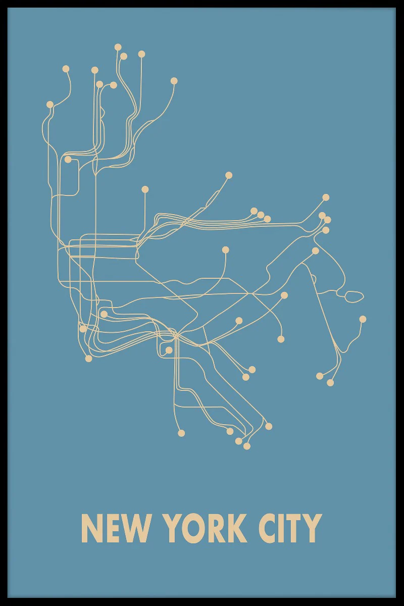 New York Metro Map juliste