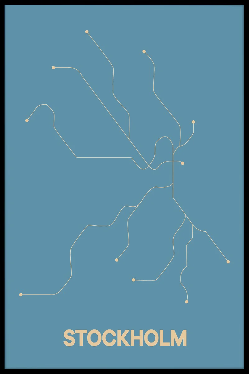 Stockholm Metro Map juliste