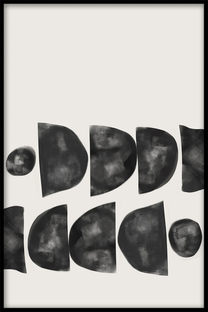 Abstract Semicircles juliste