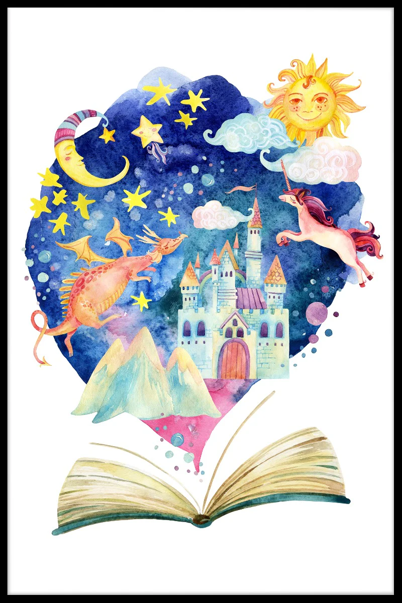 Watercolor Children's Book Adventure juliste