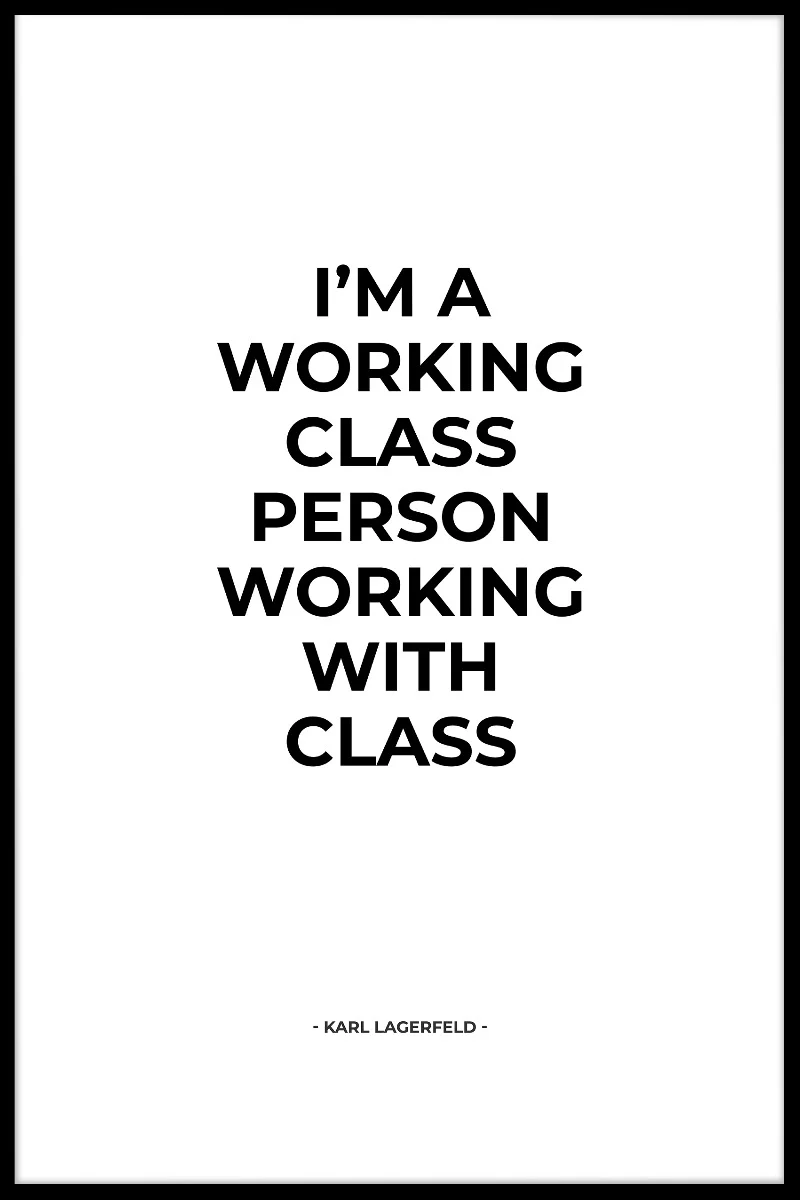 Working With Class juliste