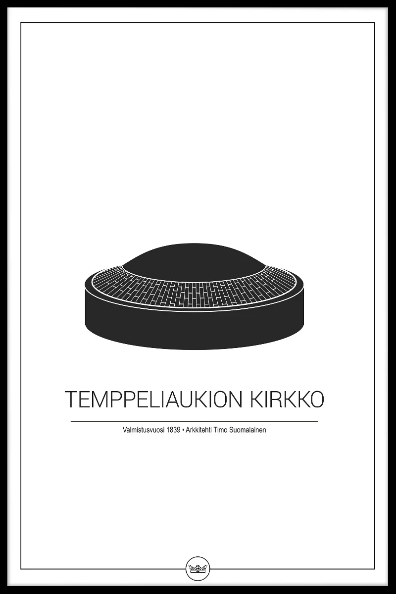 Temppeliaukio Church Helsinki juliste