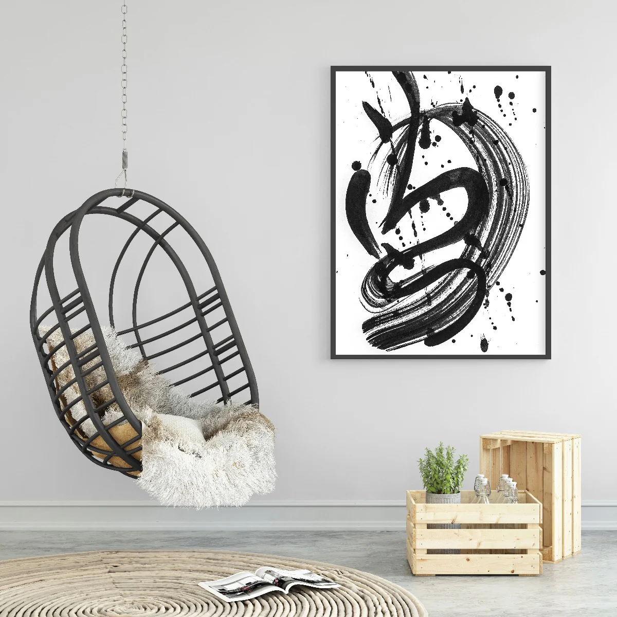 Abstract Brush Strokes juliste