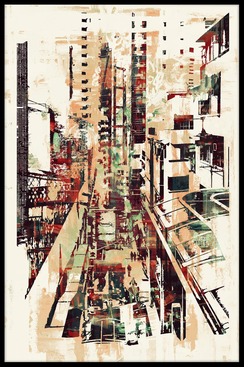 Abstract Cityscape juliste