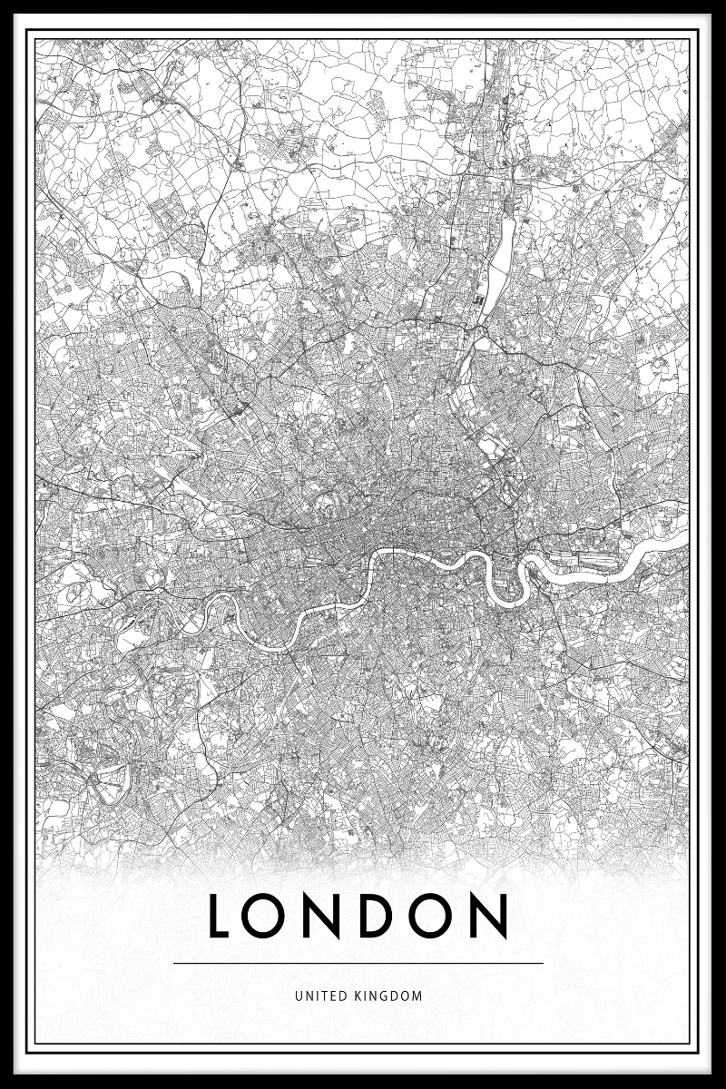London United Kingdom Map juliste
