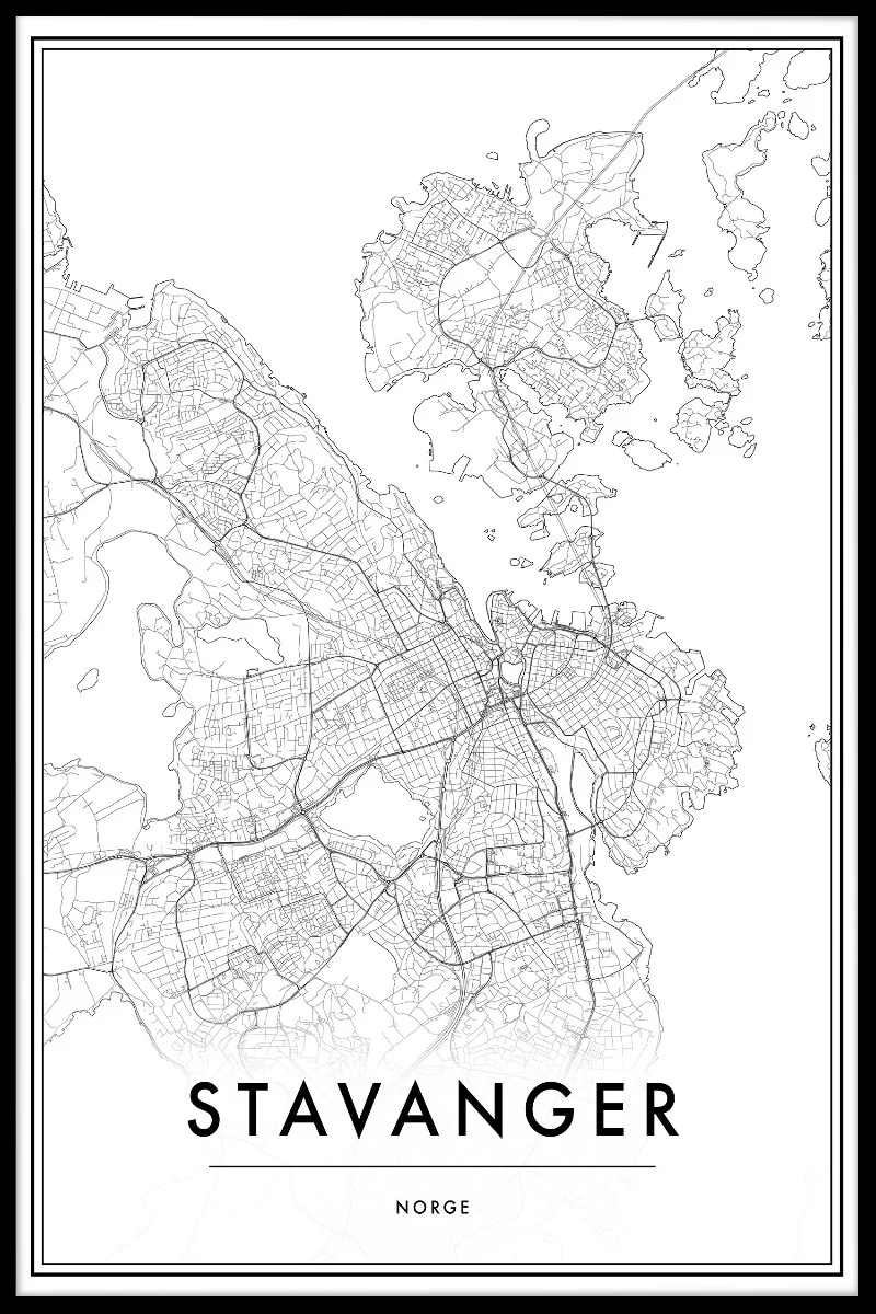 Stavanger Map juliste