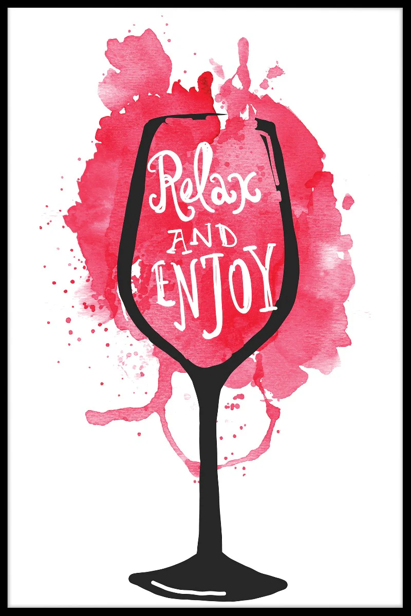Relax And Enjoy Red Wine juliste