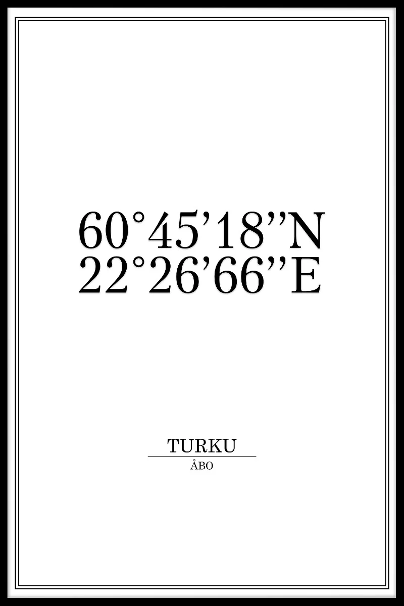 Turku Coordinates juliste