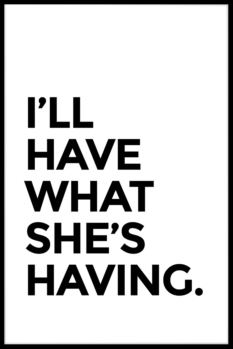 What She's Having juliste