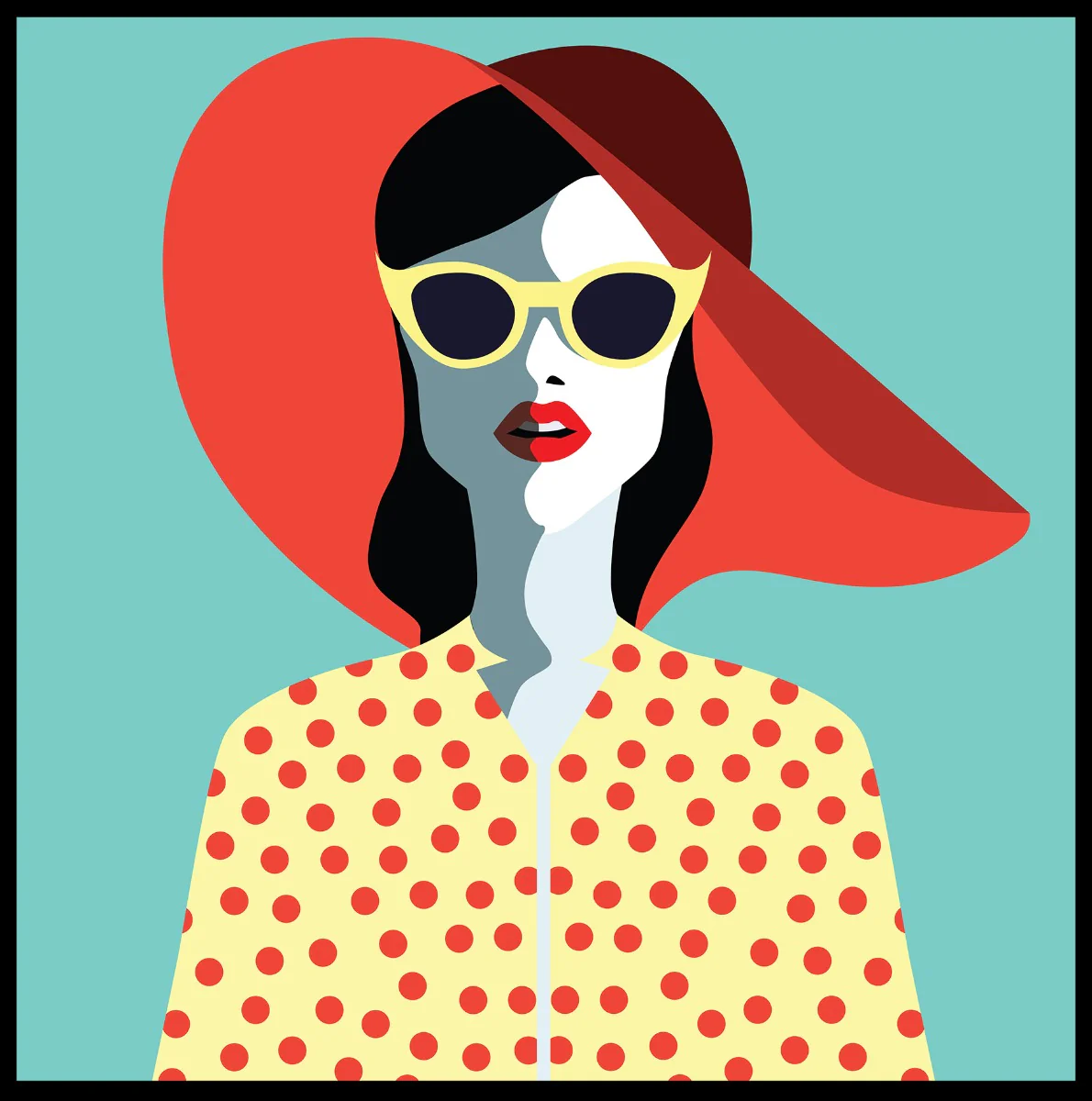 Retro Lady N02 juliste