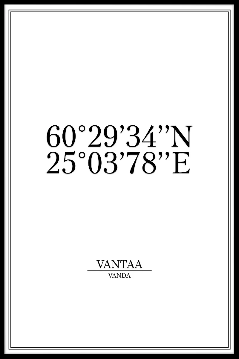 Vantaa Coordinates juliste