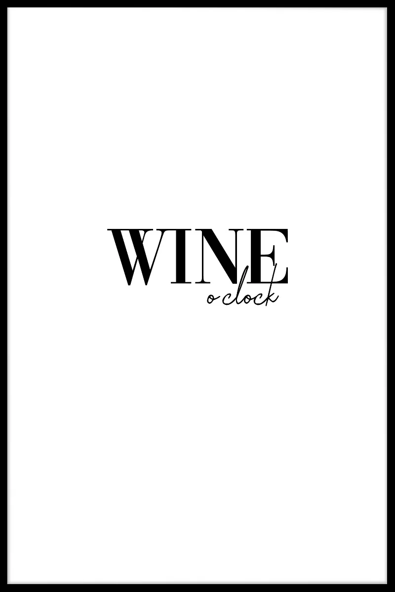 Wine O'Clock juliste