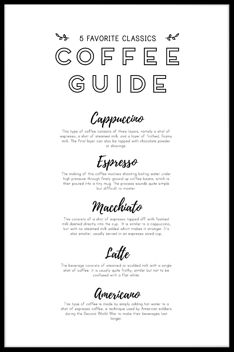 Coffee Guide juliste