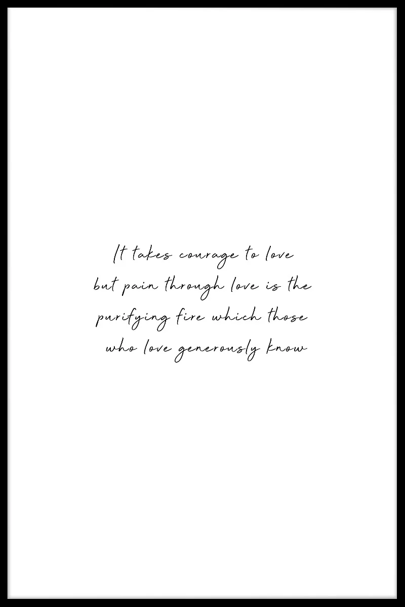 Courage to Love juliste