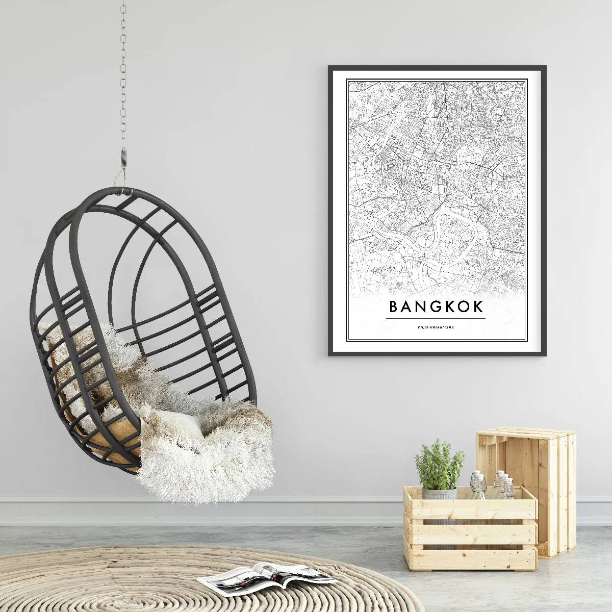 Bangkok Thailand Map juliste