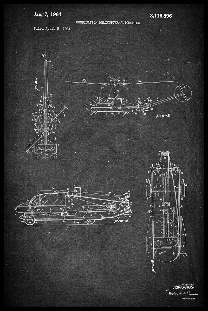 Helicopter Car Patent juliste