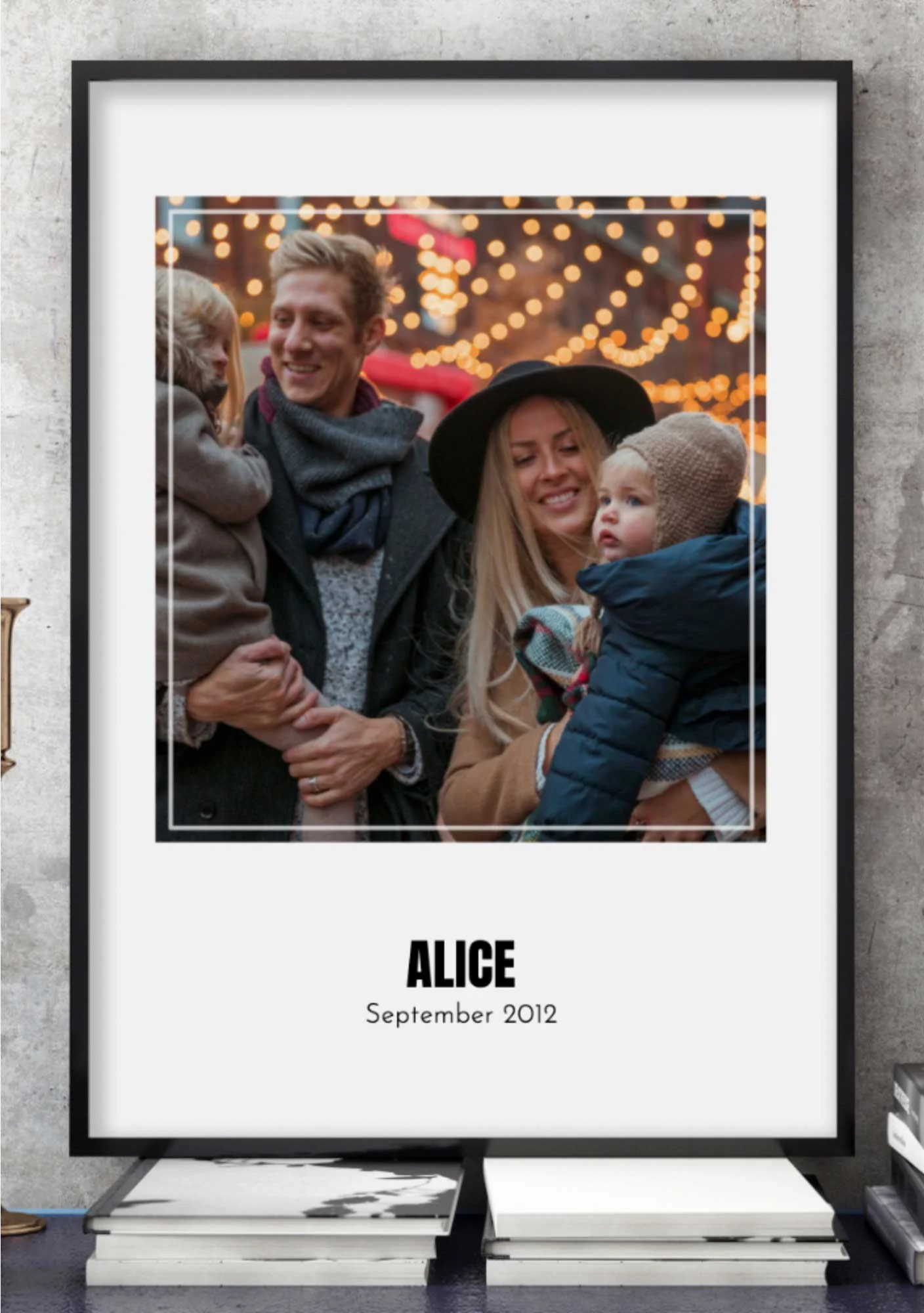 Tee valokuvajuliste passepartout-kehys ja tekstill?