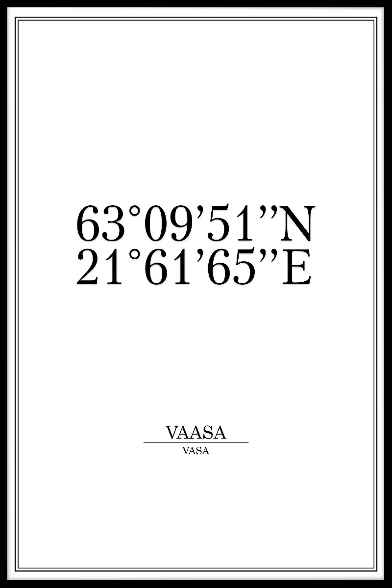 Vaasa Coordinates juliste