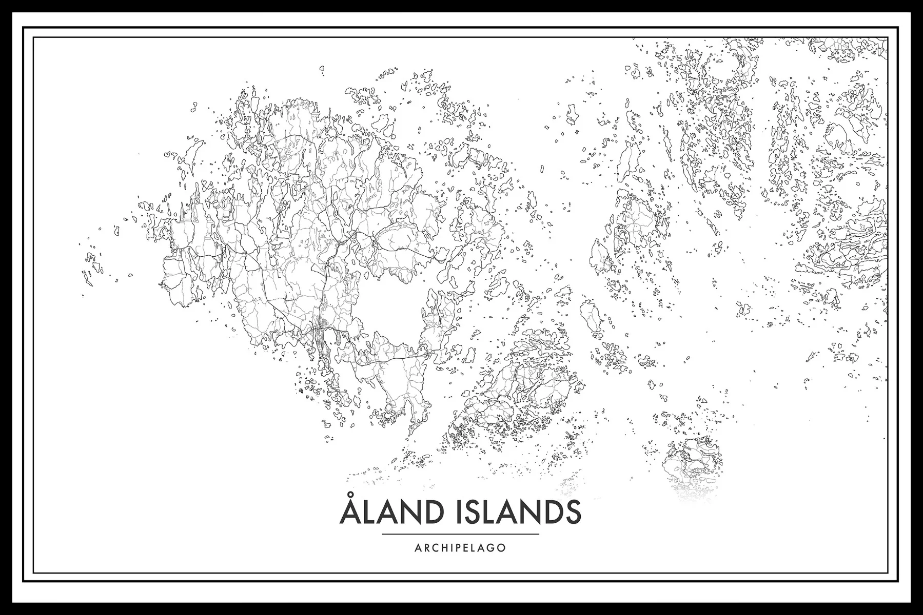 ?land Archipelago Map juliste