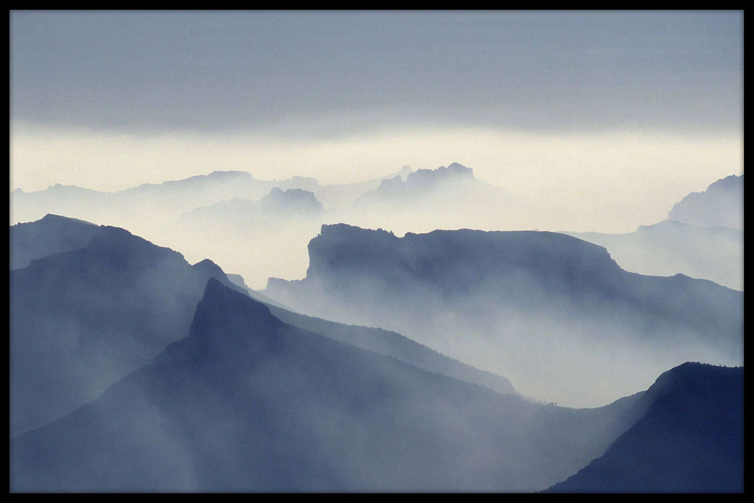 Misty Mountains With Sunrays juliste