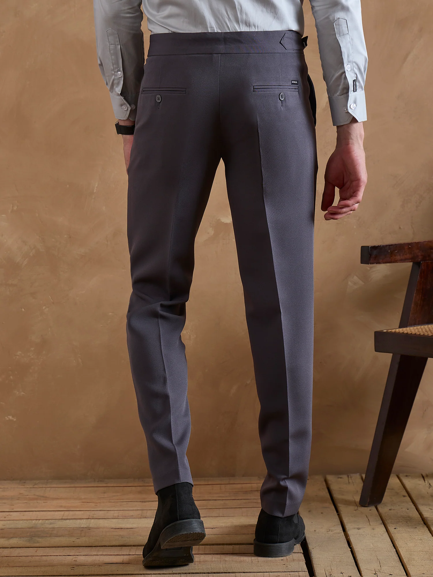 Steel Grey: Adjustable Fastening Gurkha Trouser