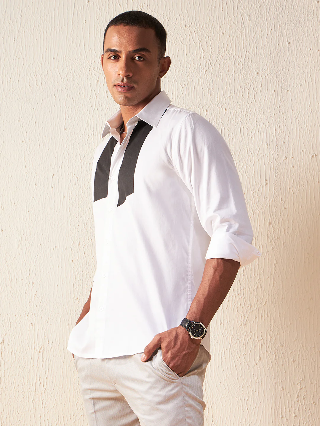 White: Full Sleeves Casual Shirt