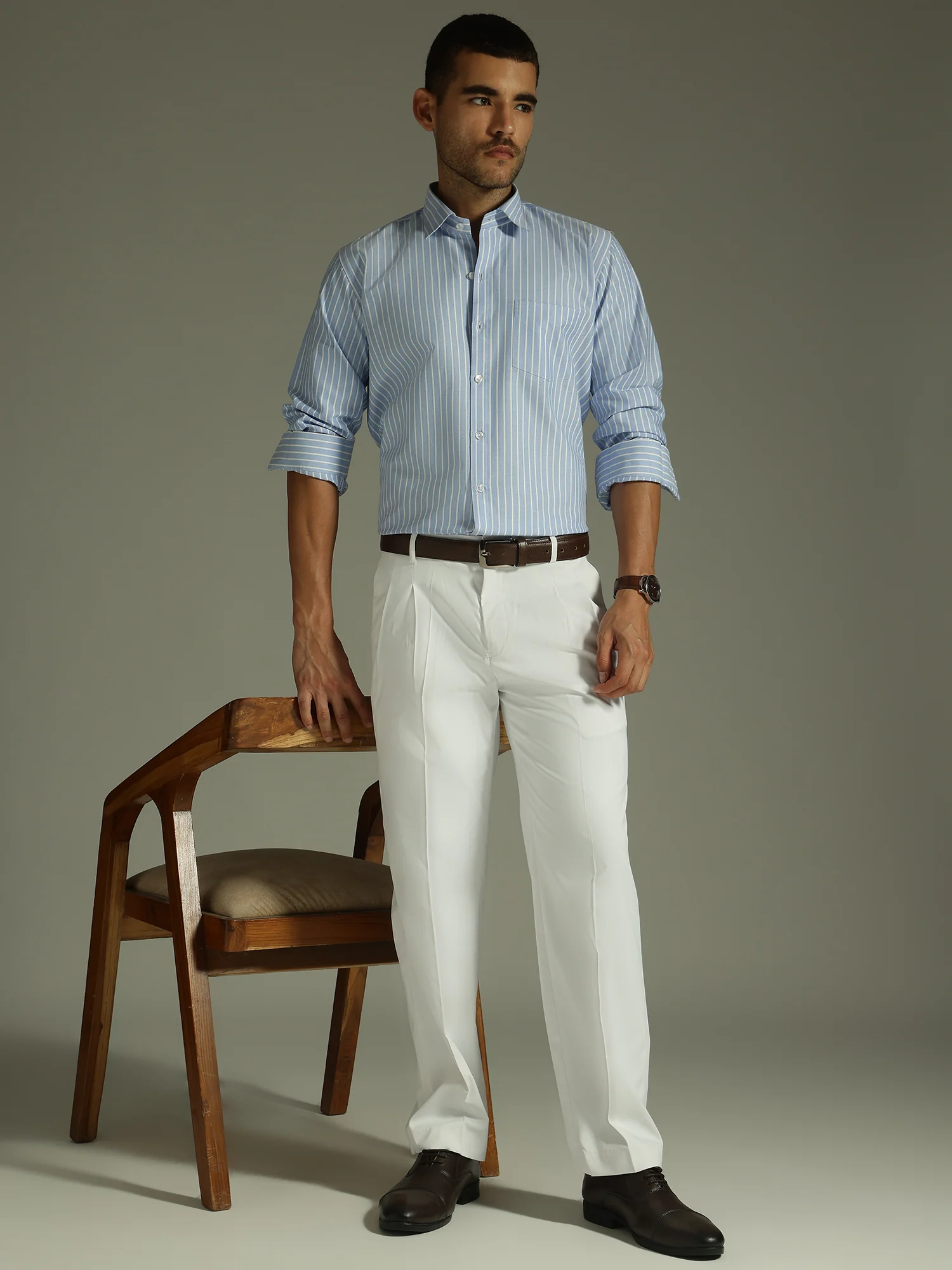 White: Korean Baggy Fit Trouser