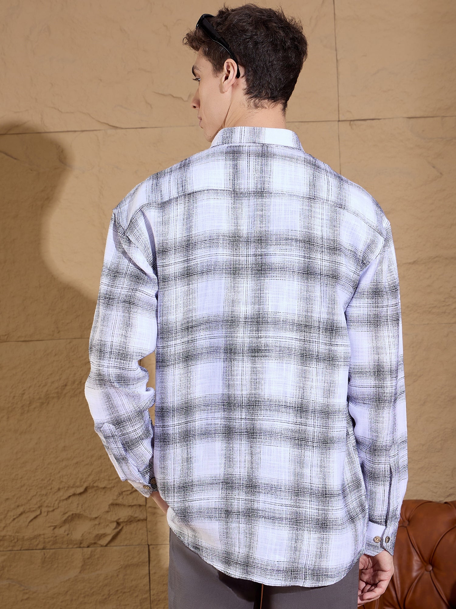Whire: Full Sleeves Tartan Checked Shirt