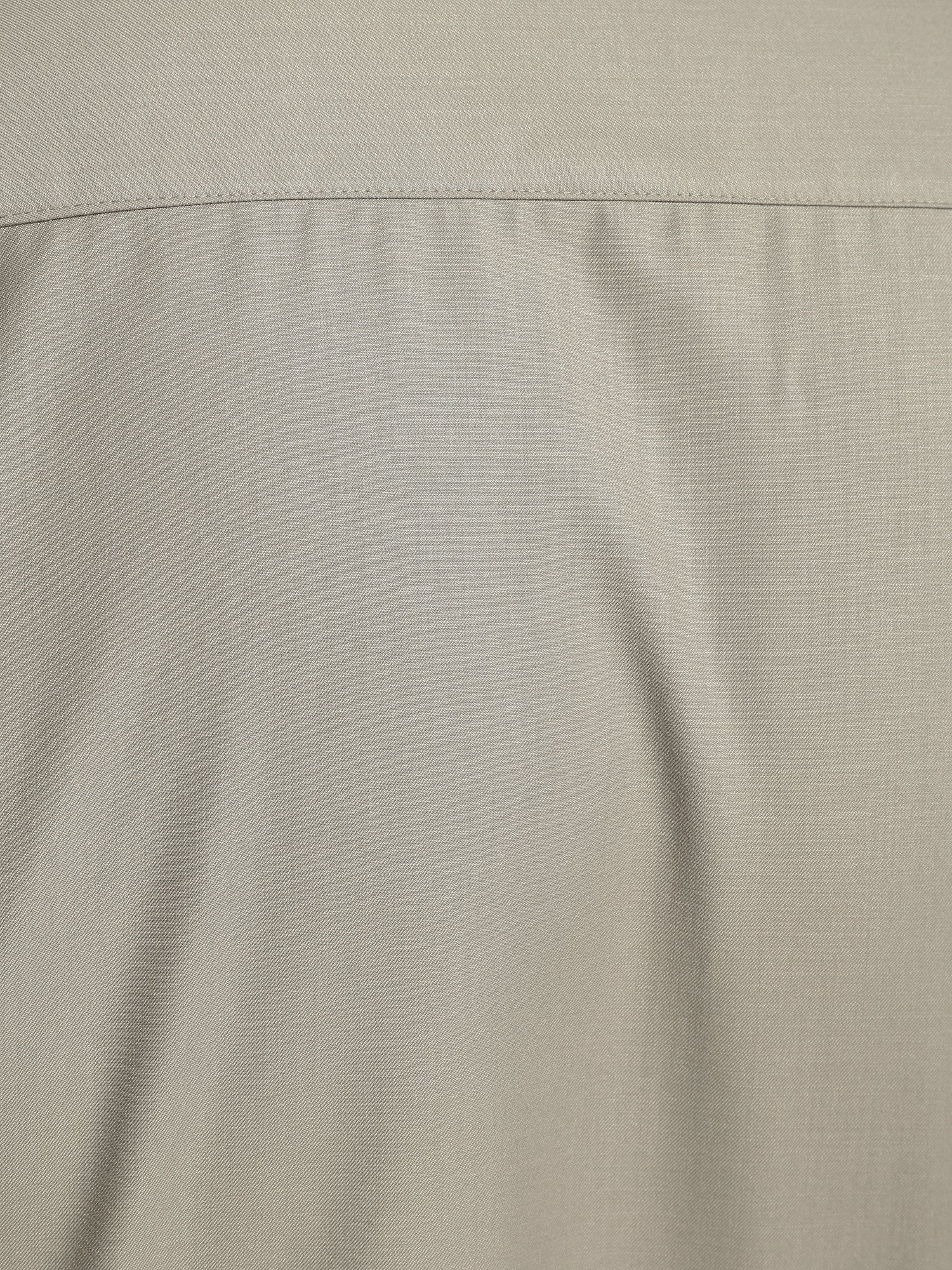 Stone Grey: Spread Collar Formal Shirt