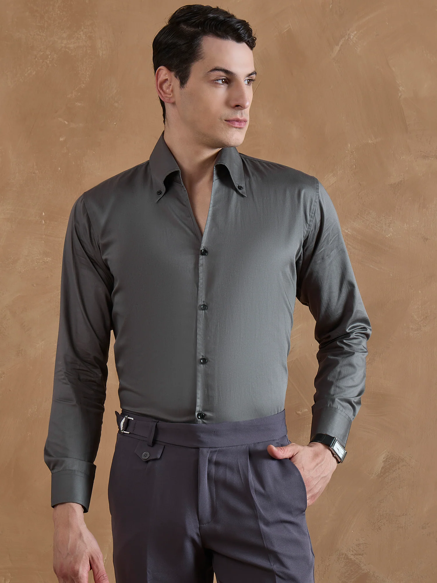 Dark Grey: Cooper Collar Shirt