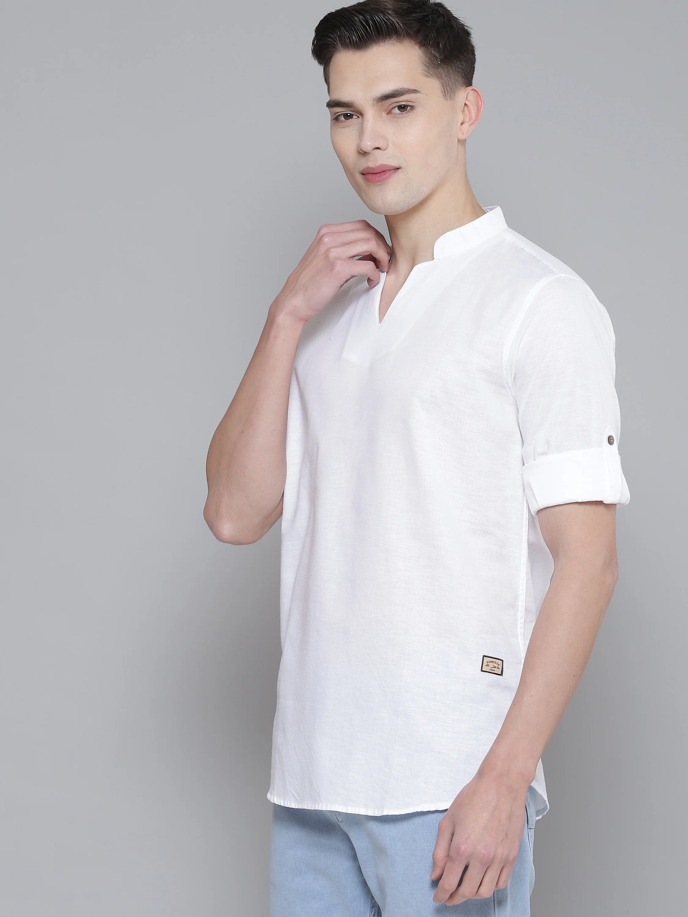 Men White Comfort Fit Kurta