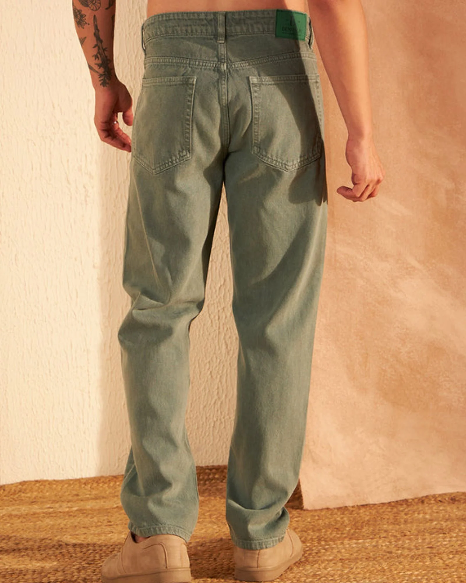 Mint Green: Korean Baggy Jeans