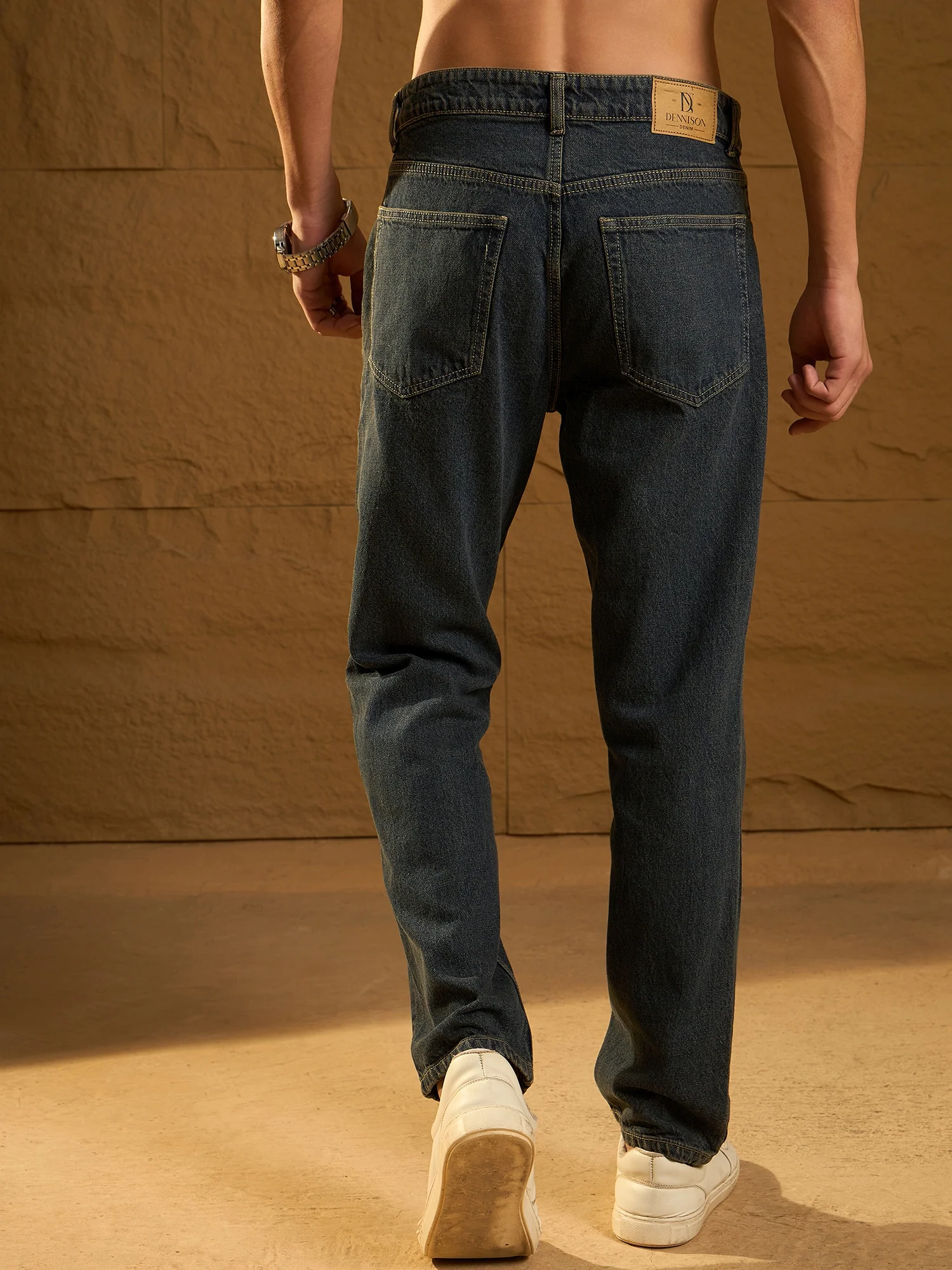 Dark Blue: Korean Baggy Jeans