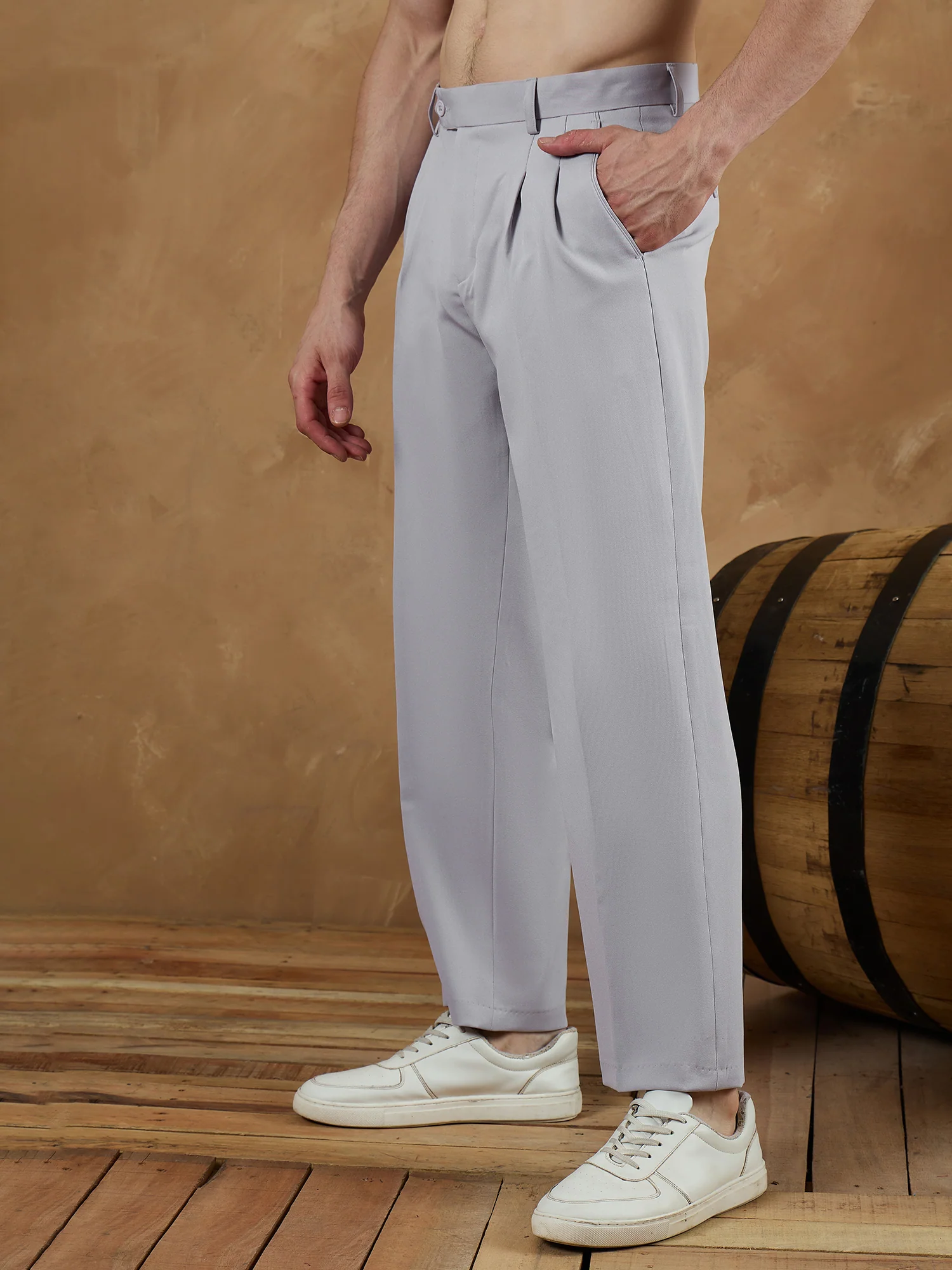 Lavender: Korean Baggy Fit Trouser