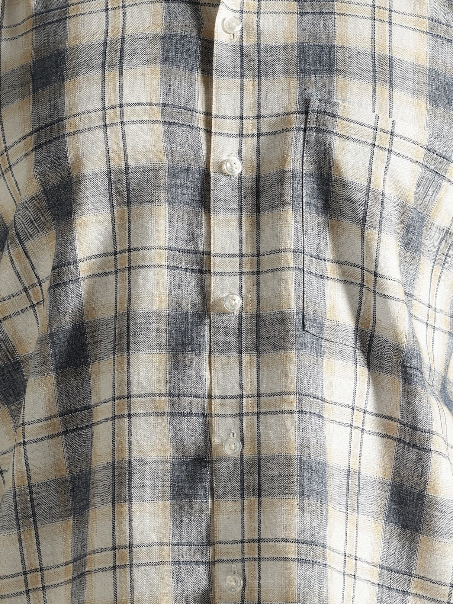 Blue & White: Full Sleeves Checkered Shirt