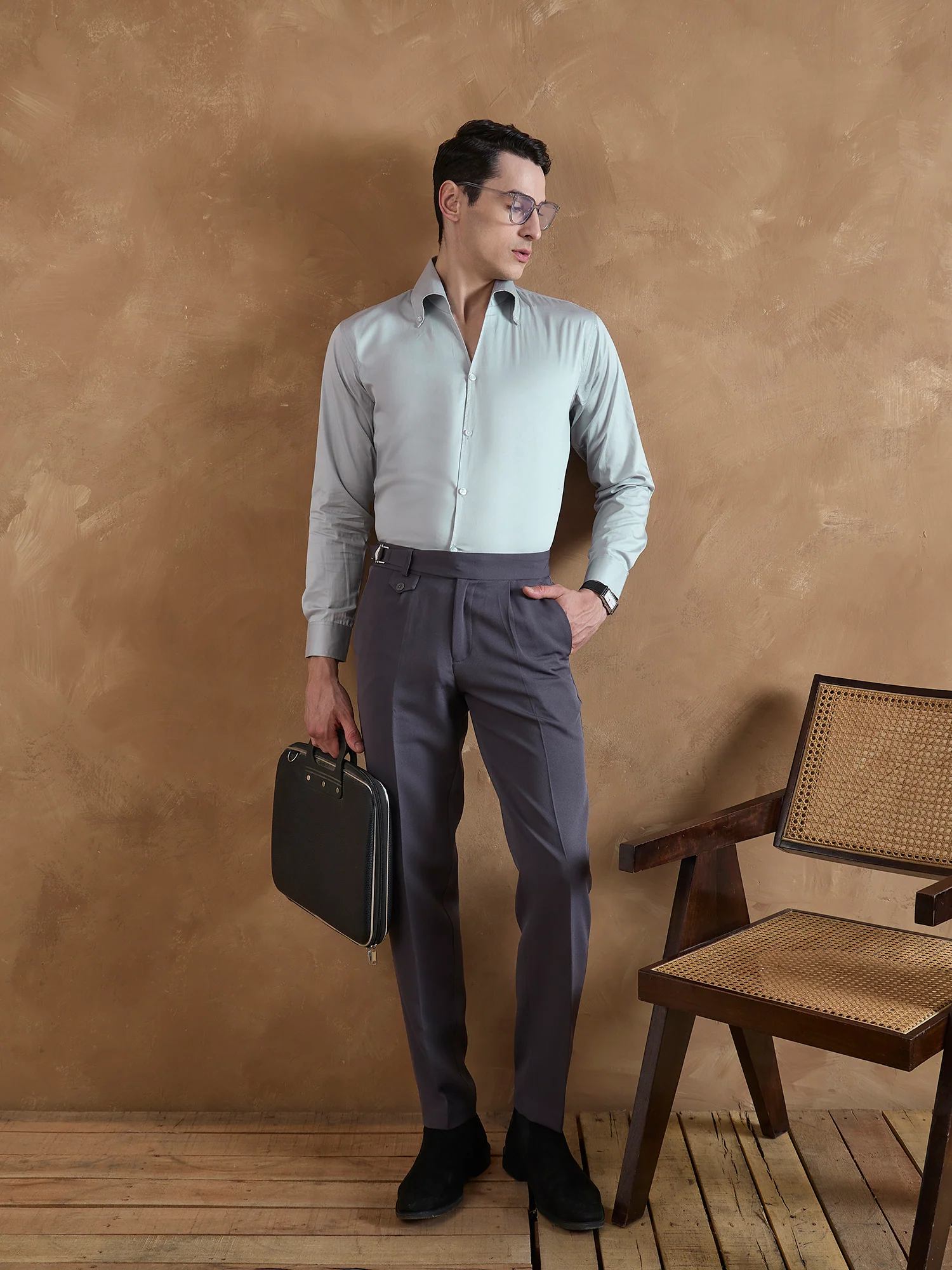 Light Grey: Cooper Collar Shirt