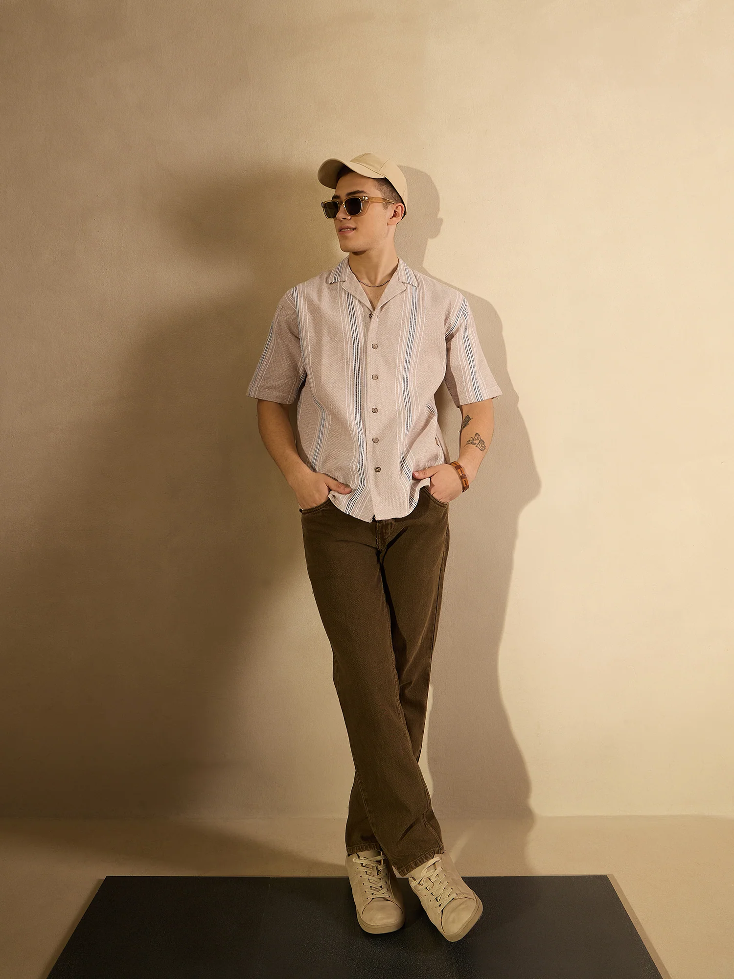 Aspect Striped Oversized Cotton Shirt