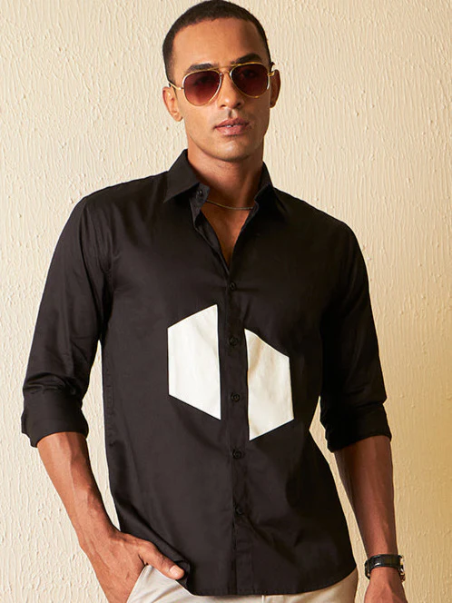 Black: Full Sleeves Casual Shirt