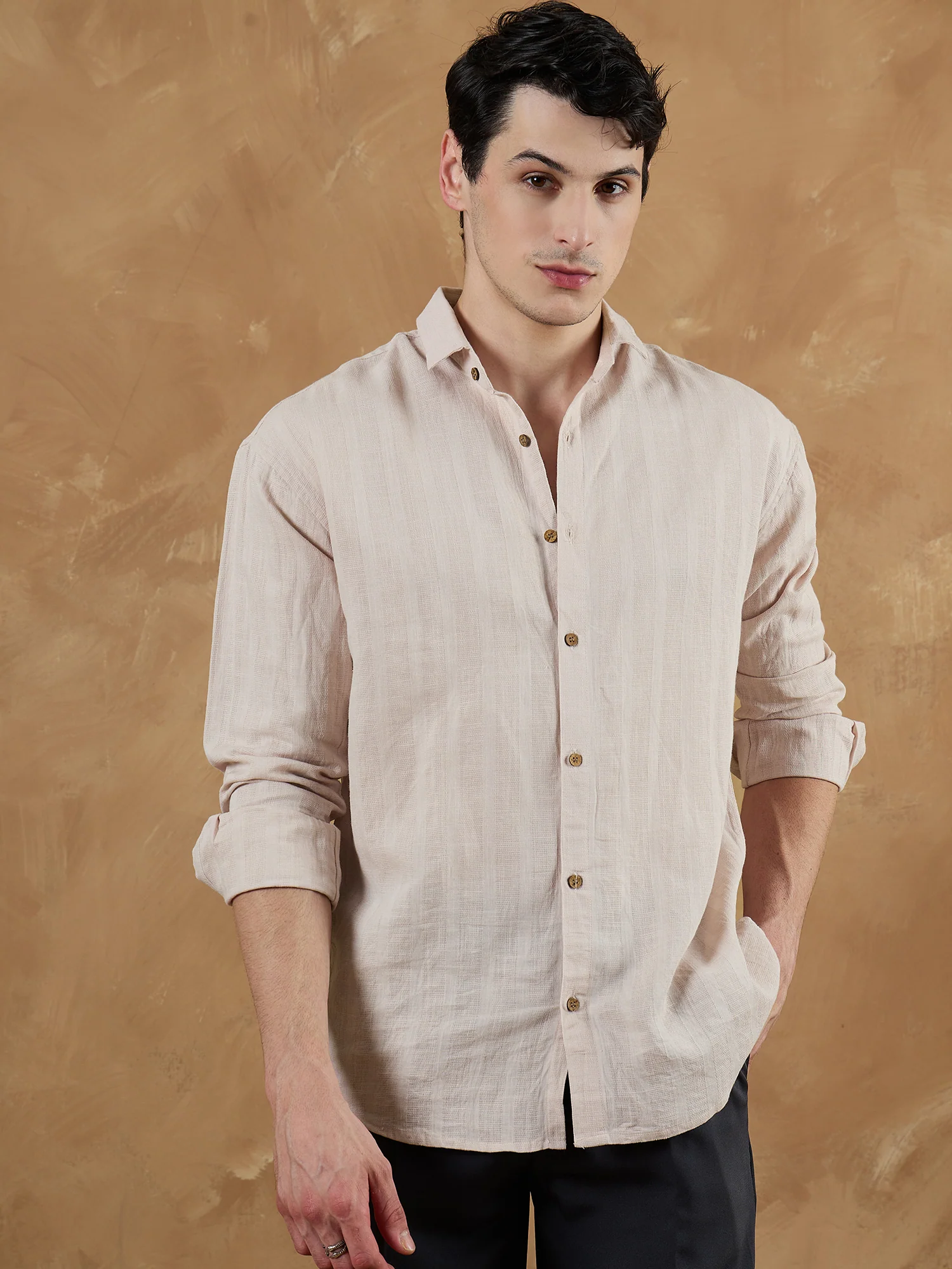 Pink: Oversize Linen Shirt