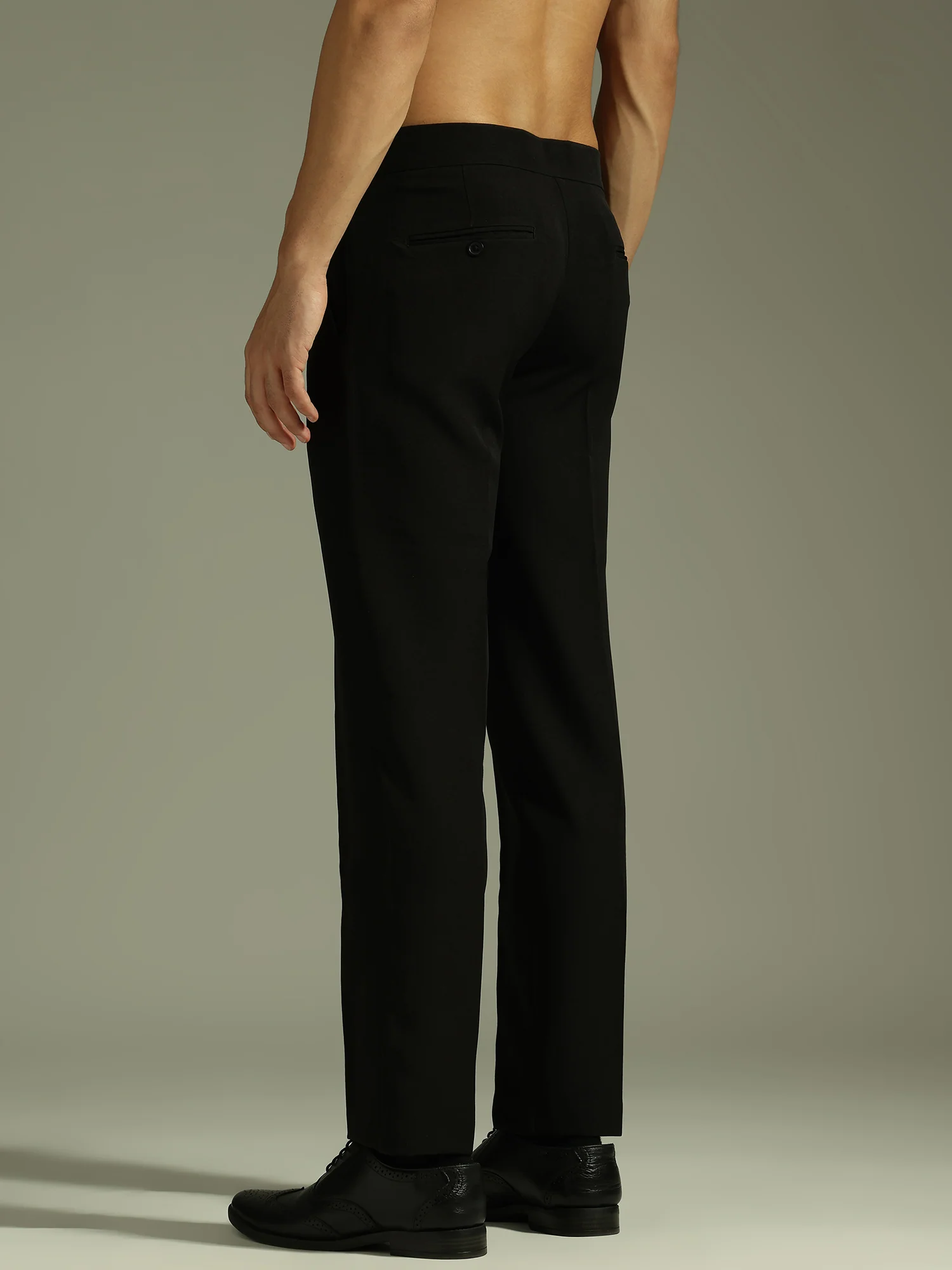 Black: Adjustable Fastening Gurkha Trouser
