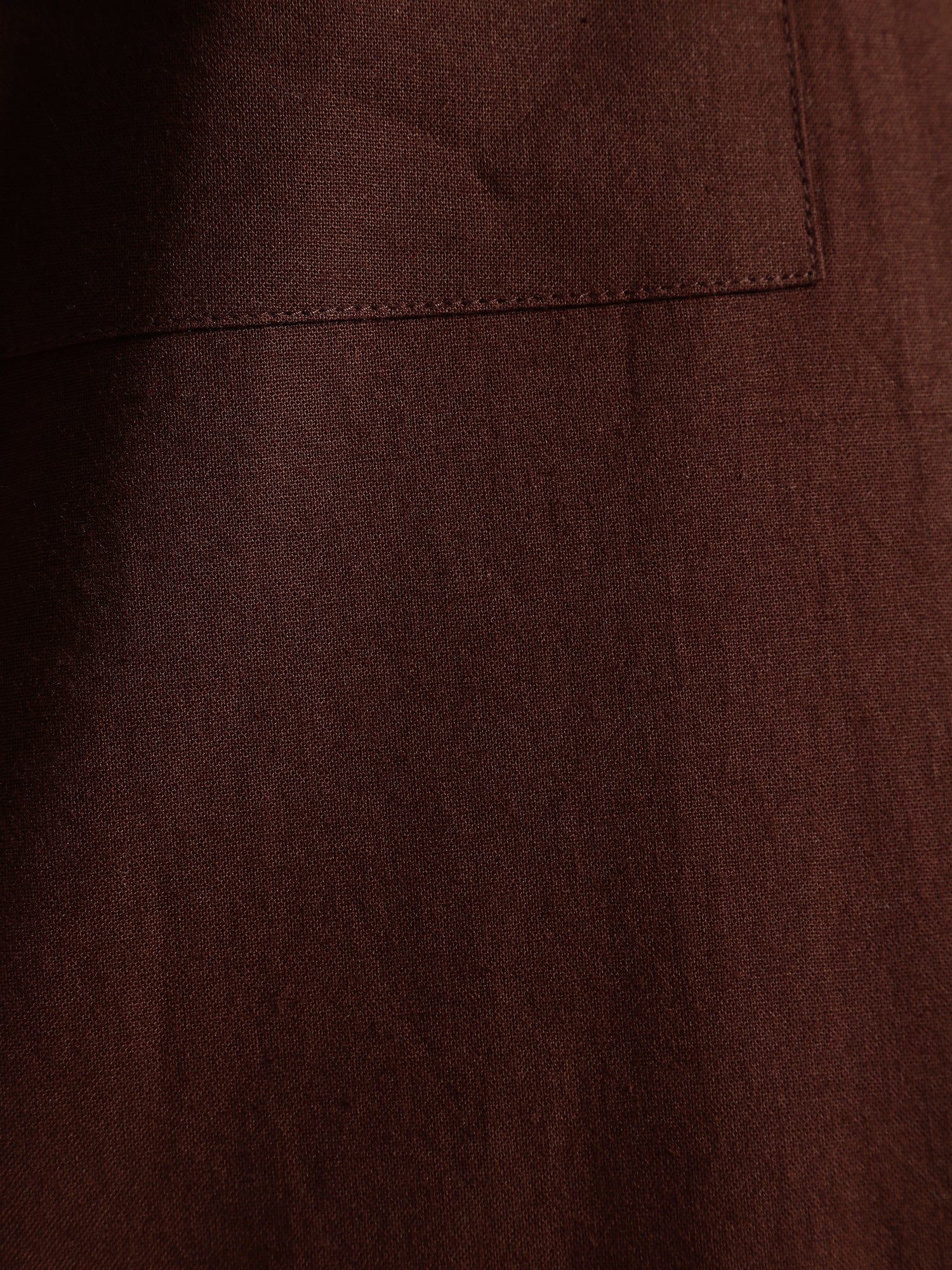 Brown & Cream: Double Pocket Oversized Cotton Shirt