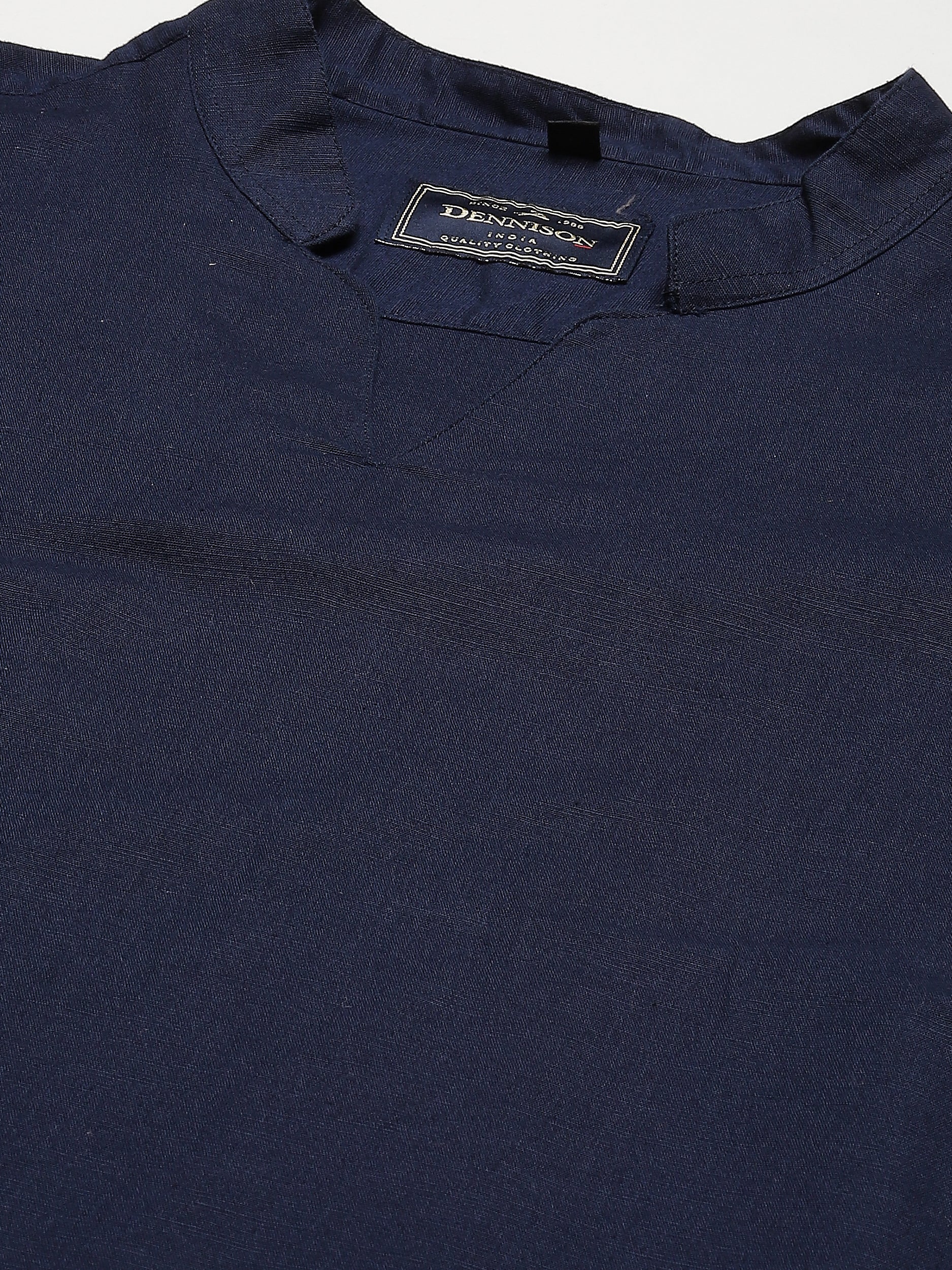 Men Navy Blue Comfort Fit Kurta