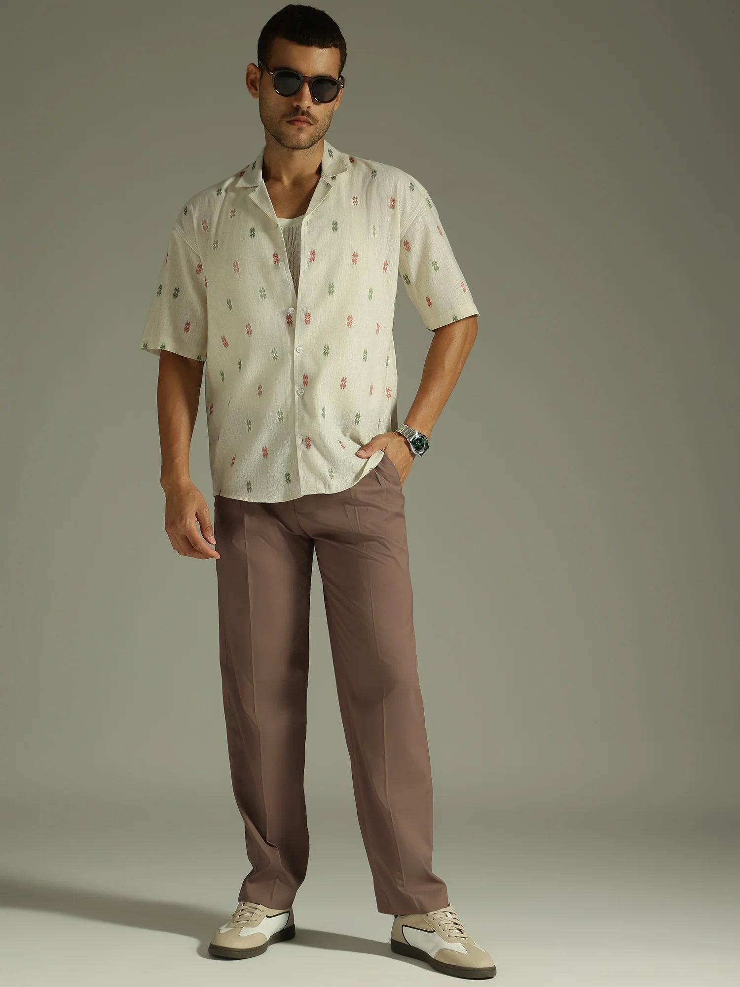 Brown: Korean Baggy Fit Trouser