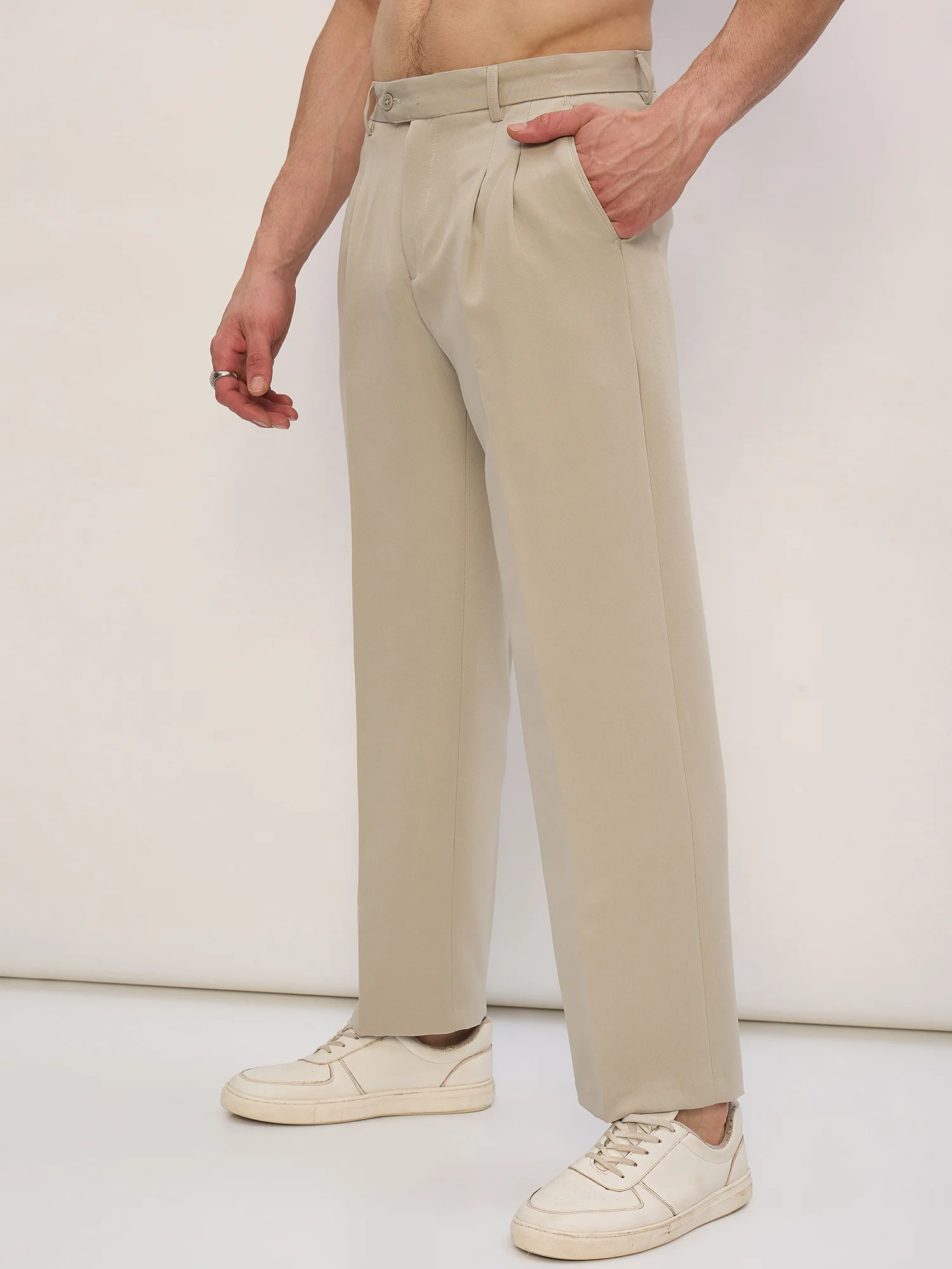 Pista Green: Korean Baggy Fit Trouser