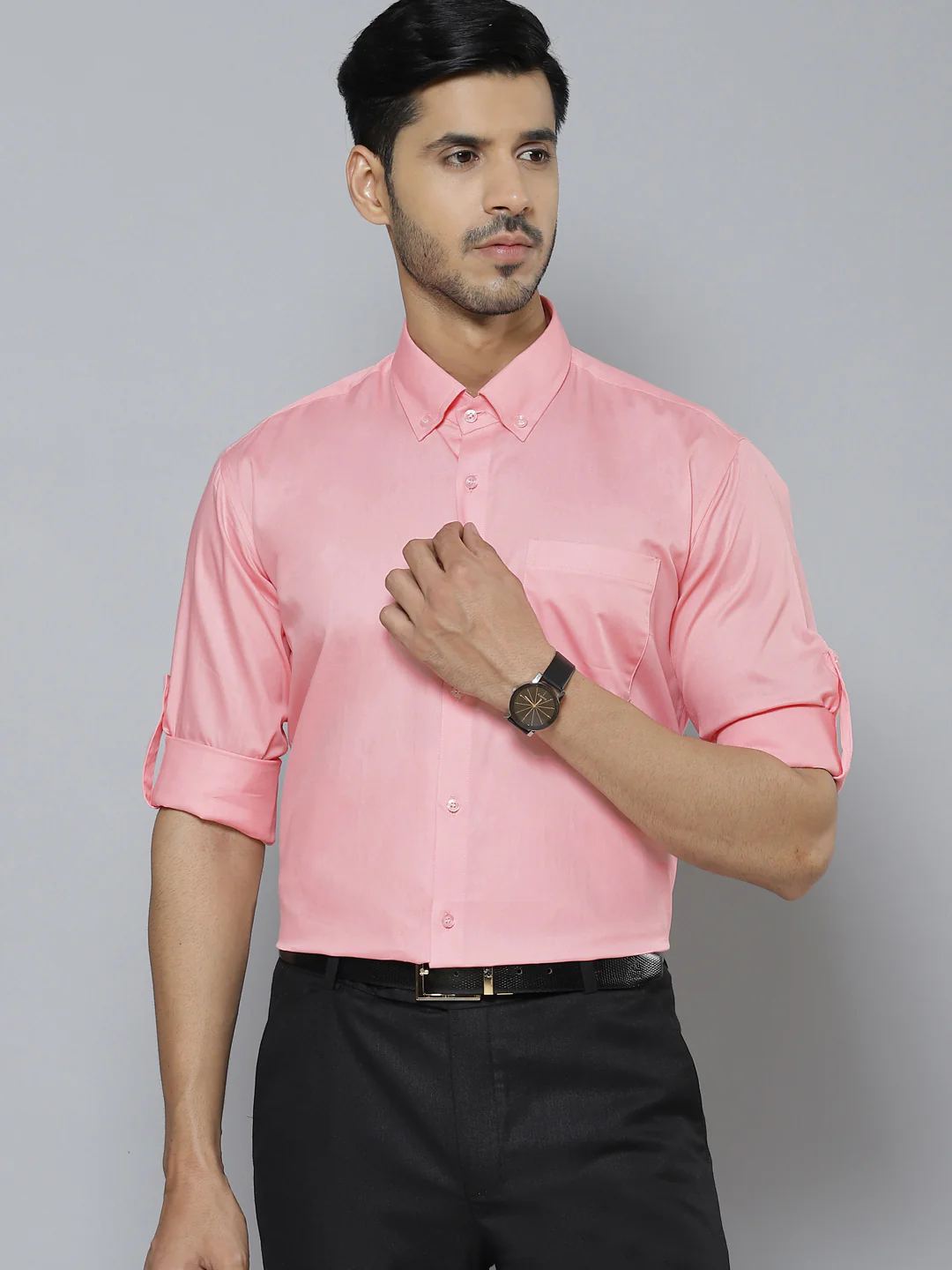 Peach: Smart Slim Fit Water Repellent Shirt