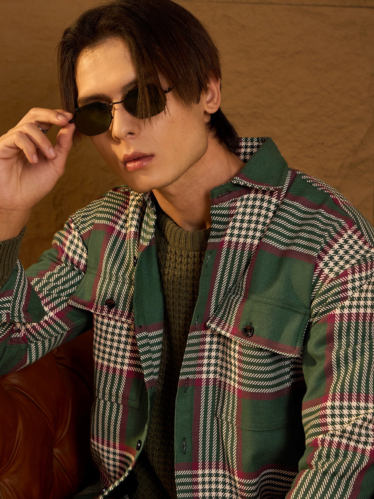 Green Cotton Oversized Shacket
